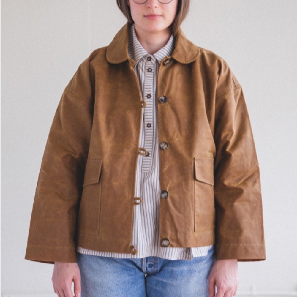 Cawley Studios Nancy Lined Oilskin Jacket Small